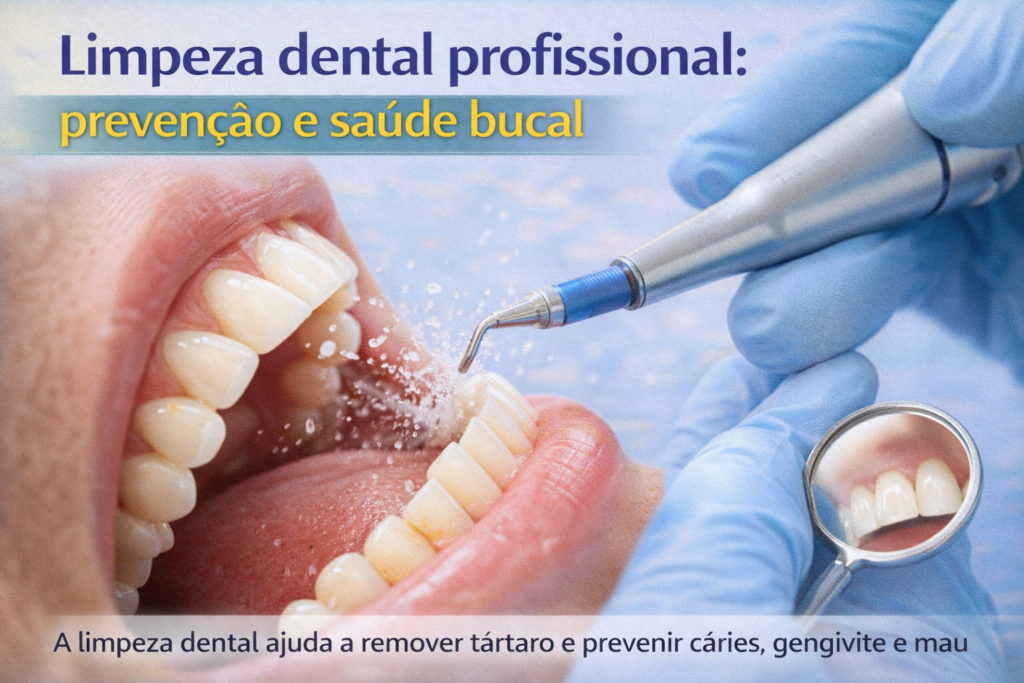 Limpeza dental profissional para prevenção de doenças bucais